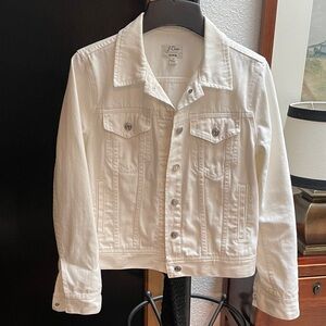 J. Crew White Denim Jacket